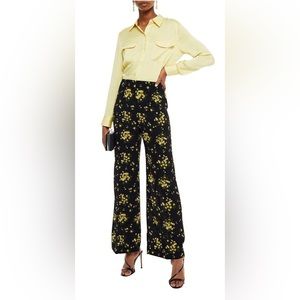 EMILIA WICKSTEAD Hullinie floral-print georgette wide-leg pants